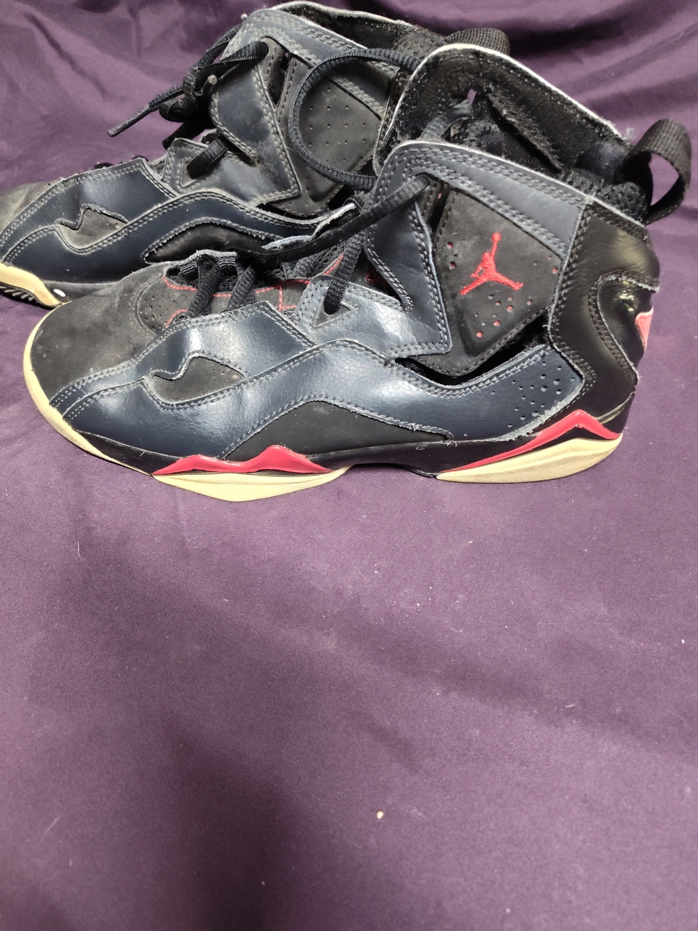 Jordan Black and Red High-Top Athletic Shoes